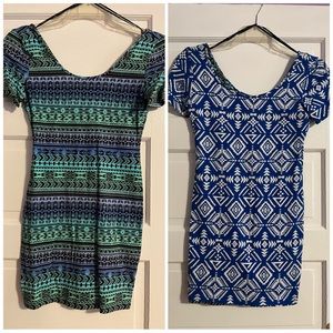 2 mini T-shirt dresses